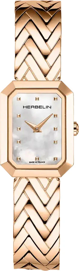Herbelin Octogone Rose Gold PVD Watch