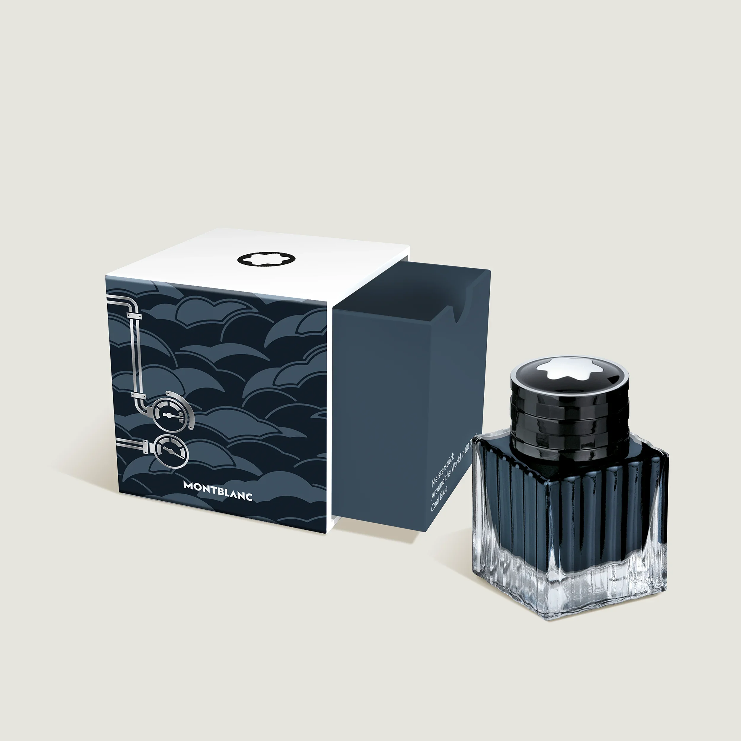 Montblanc Ink Bottle Meisterstück Around the World in 80 Days 50ml Blue - Image 2