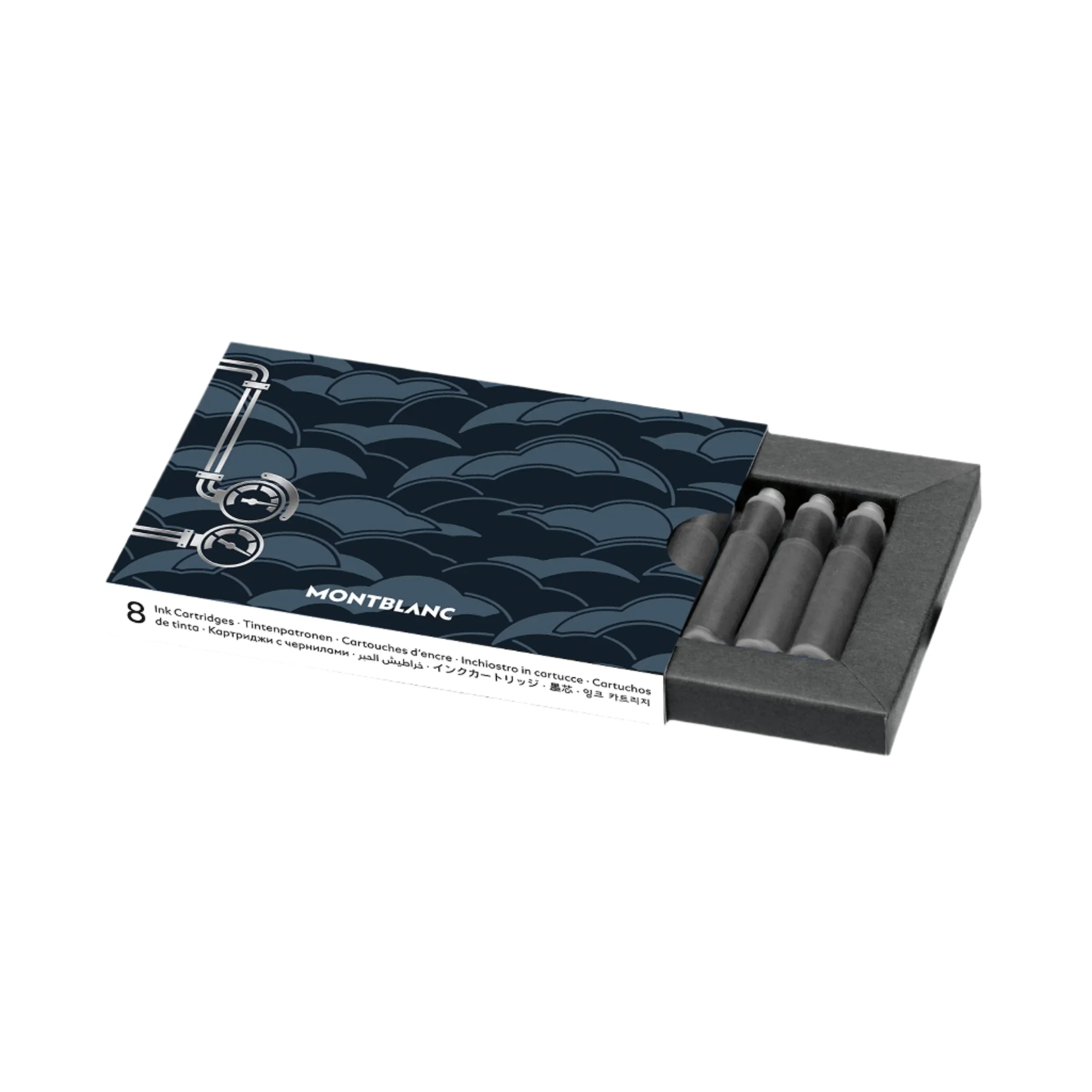 Montblanc Ink Cartridges, Meisterstück Around the World in 80 Days, Blue - 8-unit package