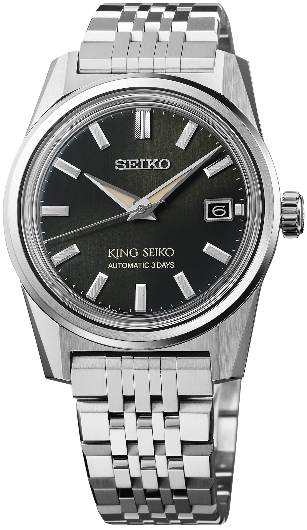 King Seiko KSK Olive Suede 6R 3 Day Power Reserve