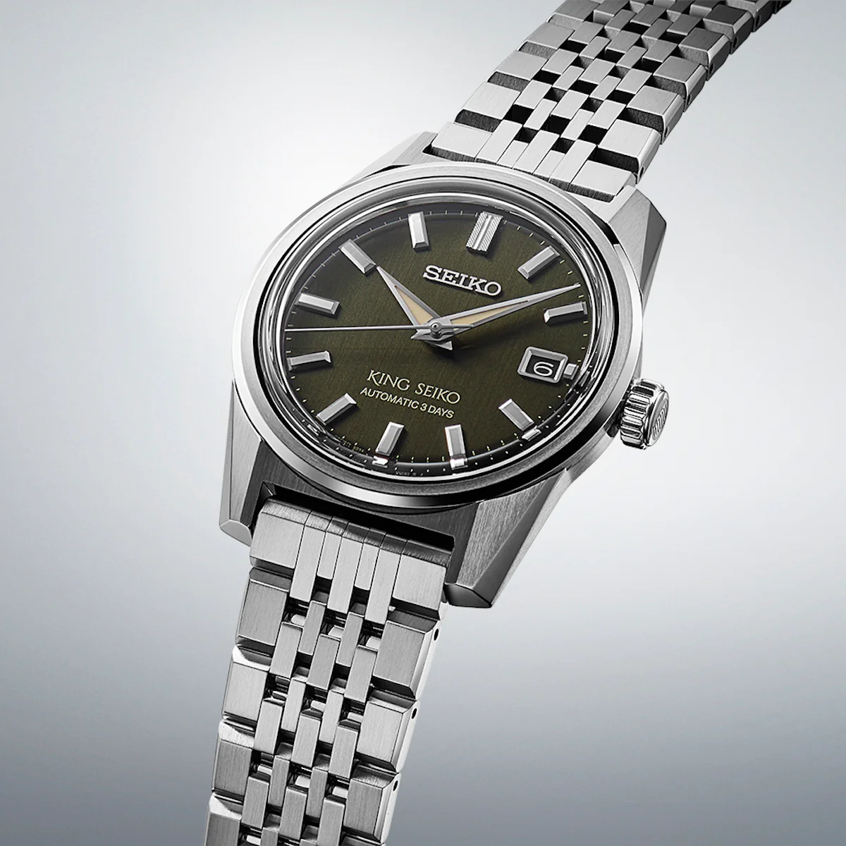 King Seiko KSK Olive Suede 6R 3 Day Power Reserve - Image 2