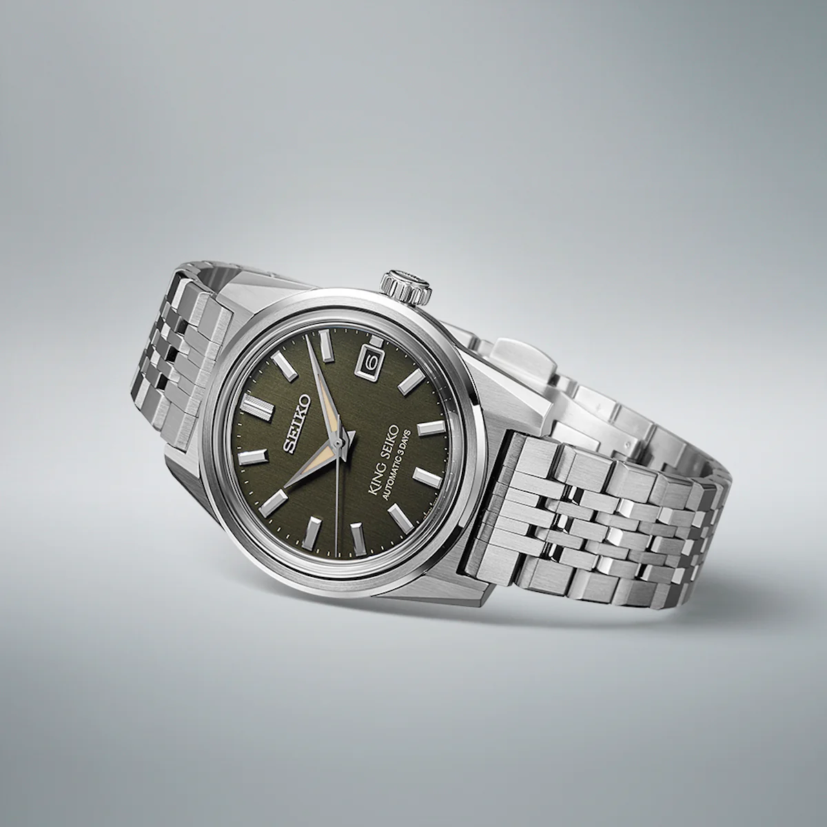 King Seiko KSK Olive Suede 6R 3 Day Power Reserve - Image 3