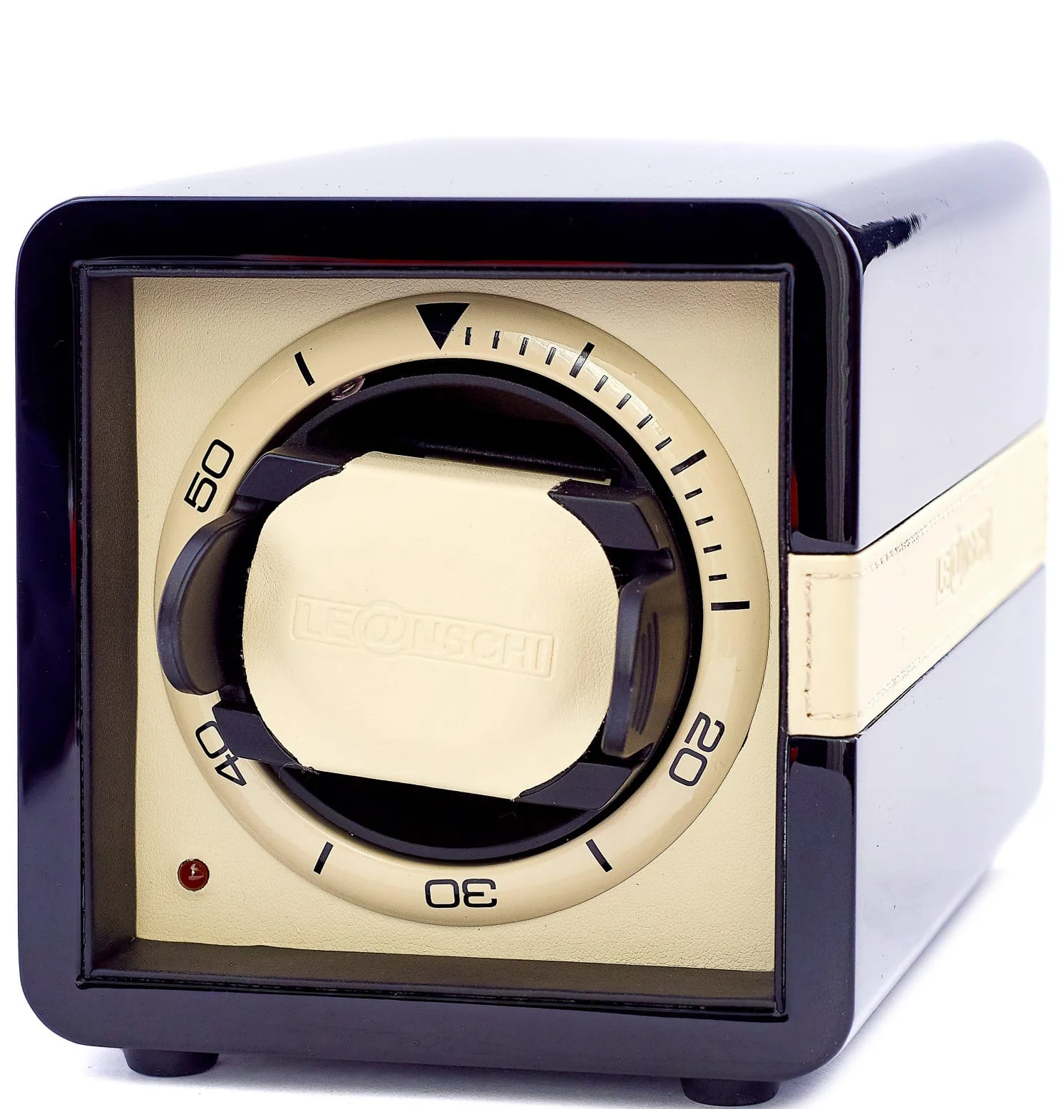 Leanschi Watch Winder Single Lacquered Wood PU Leather