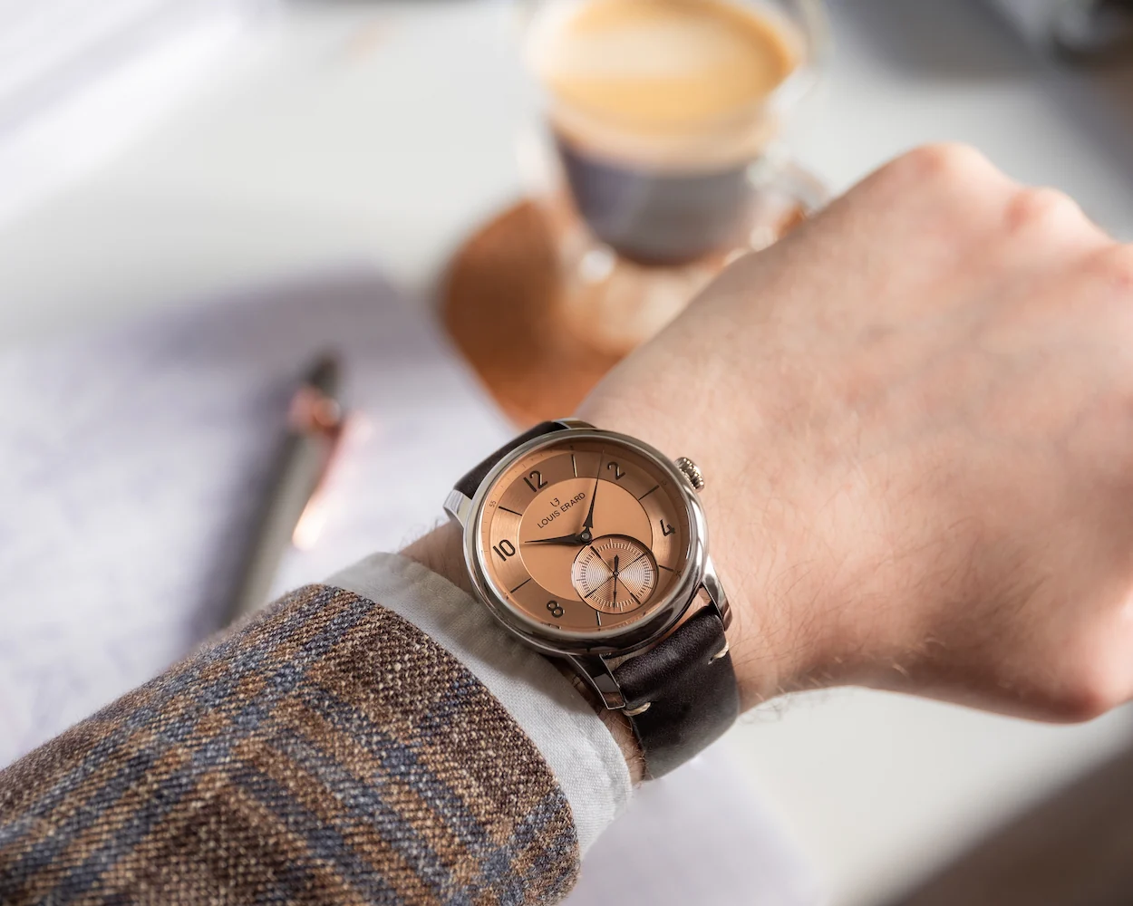 Louis Erard Excellence Petite Seconde Terracotta 39mm Watch - Image 5