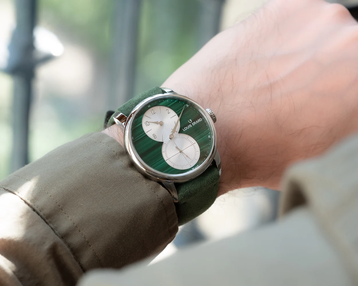 Louis Erard Watch Excellence Le Regulator Metier D'Art Malachite Limited Edition - Image 8