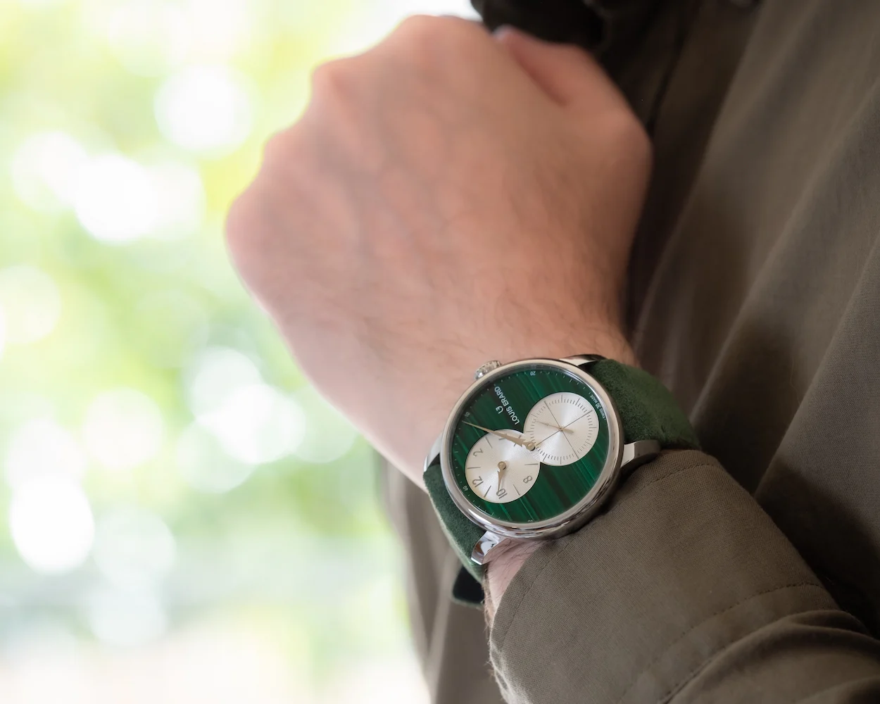 Louis Erard Watch Excellence Le Regulator Metier D'Art Malachite Limited Edition - Image 9