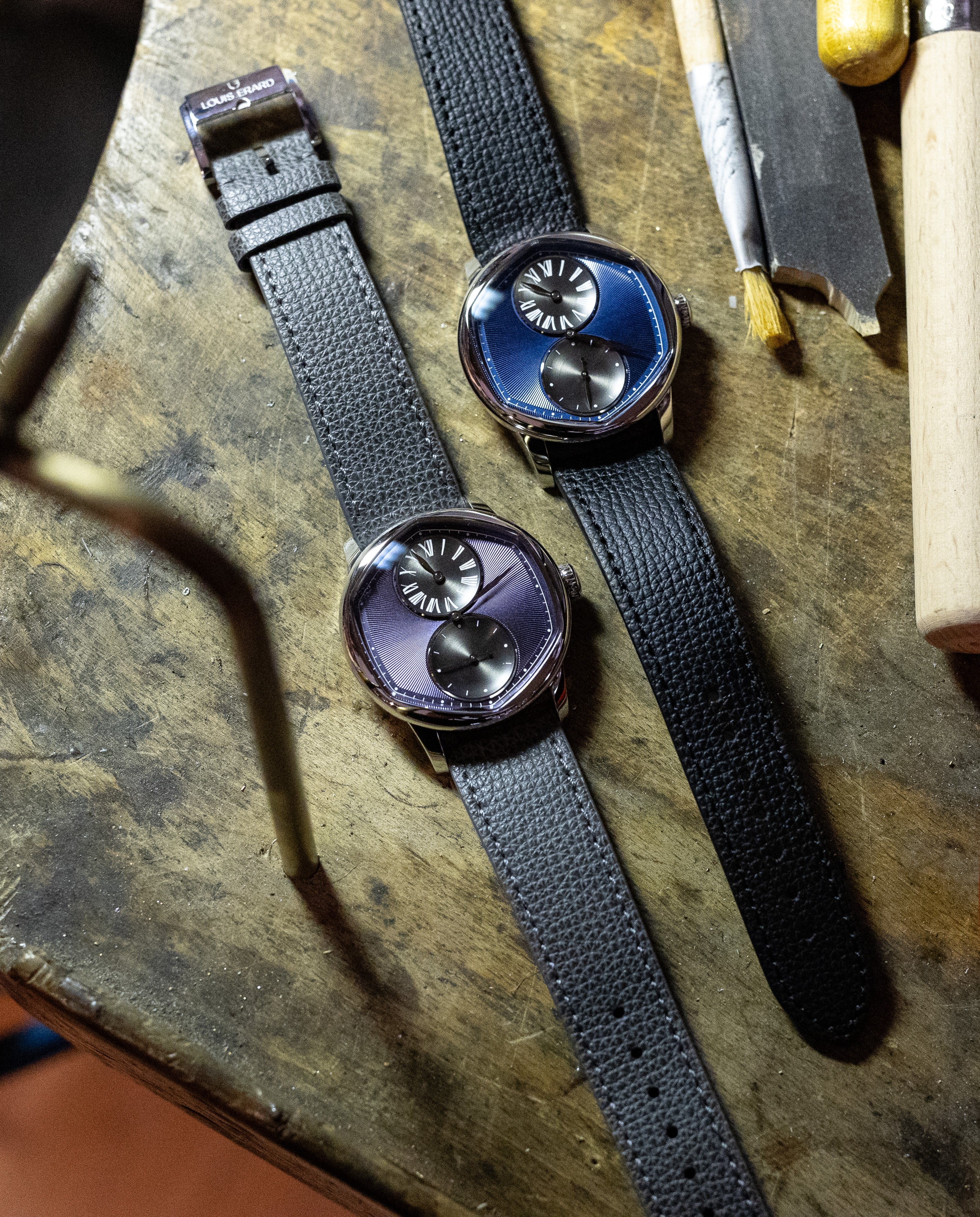 Louis Erard Le Regulateur Louis Erard x Cedric Johner Blue Limited Edition Watch - Image 4