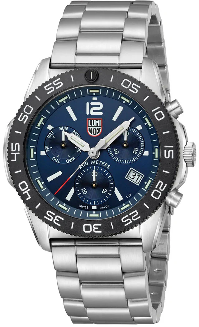 Luminox Sea Pacific Diver 3140 Black Blue Bracelet Watch - Image 3