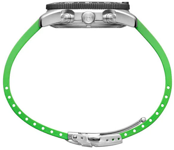Luminox Sea Pacific Diver Chronograph 3140 Black Green Watch - Image 8