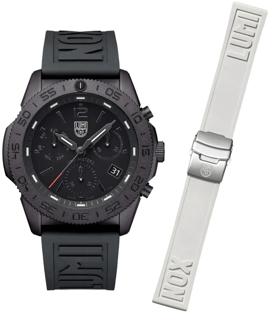 Luminox Pacific Diver Chronograph 44mm 3140 Series Blackout Watch - Image 2