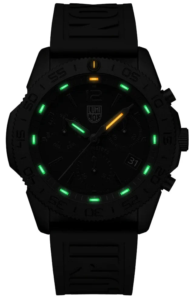 Luminox Pacific Diver Chronograph 44mm 3140 Series Blackout Watch - Image 3