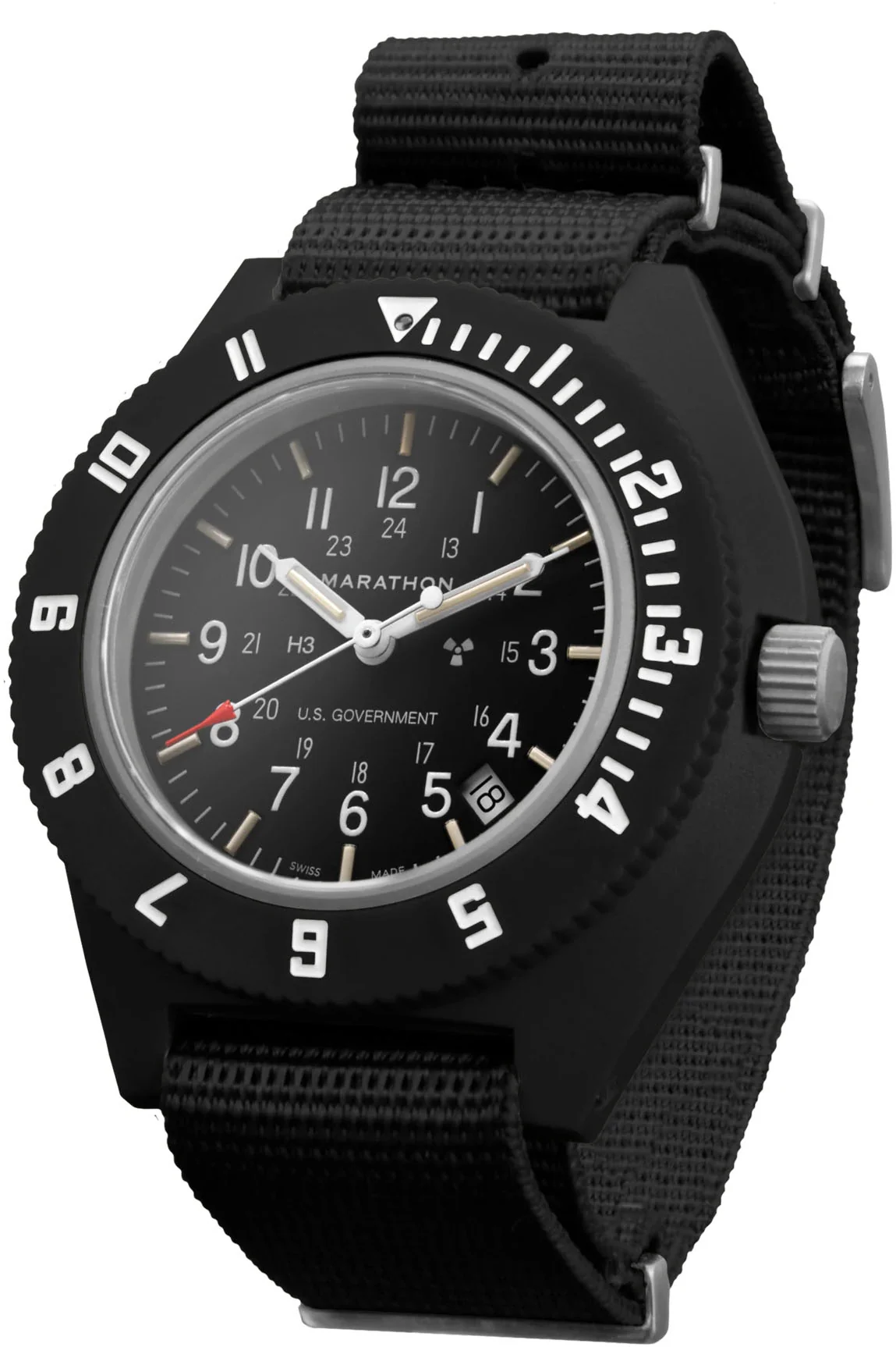 Marathon Navigator Black Pilots With Date Watch