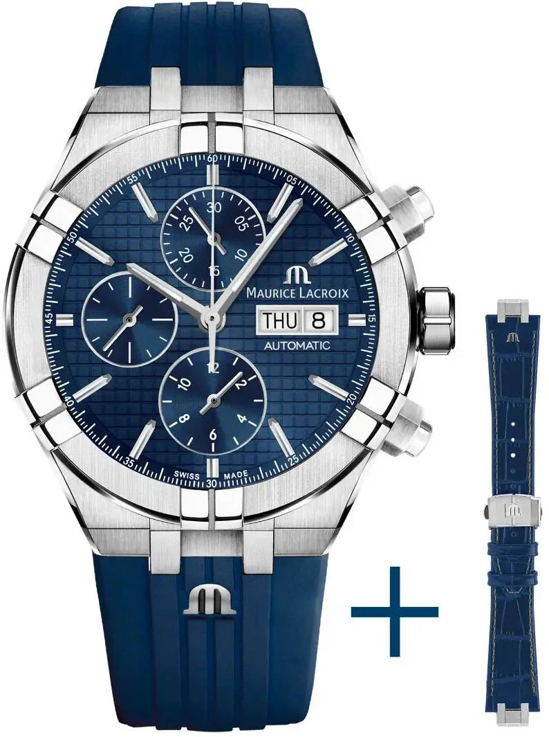 Maurice Lacroix Watch Aikon Automatic Chronograph 44mm Strap Set