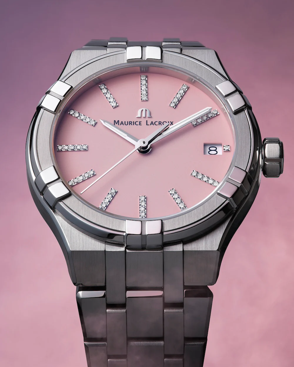 Maurice Lacroix Aikon Quartz 35mm Sunset Pink Watch - Image 3