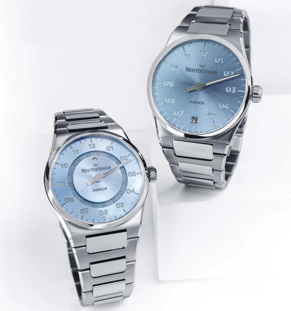 MeisterSinger Kaenos Sunburst Ice Blue Watch - Image 4