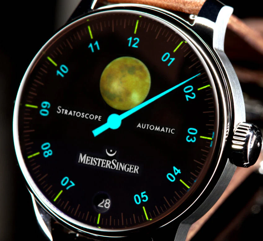 MeisterSinger Stratoscope Golden Moon Bracelet Watch - Image 3