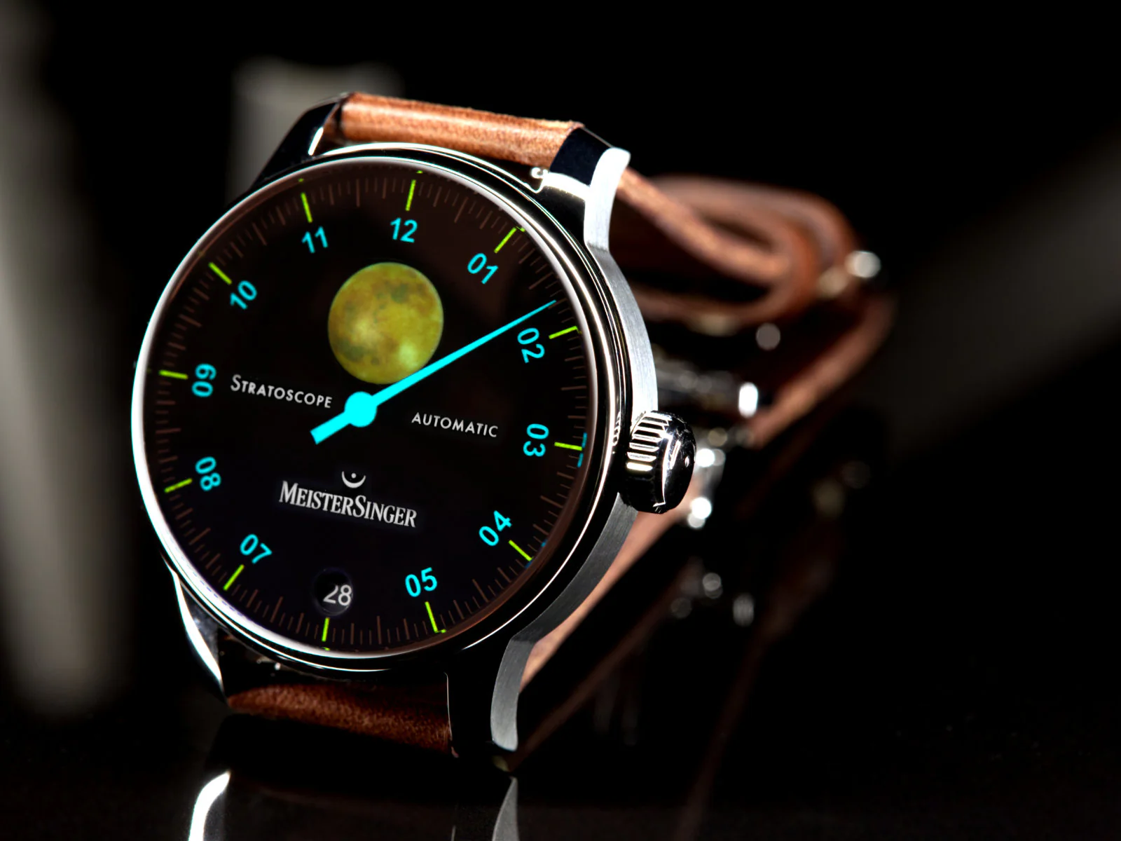 MeisterSinger Stratoscope Golden Moon Watch - Image 2