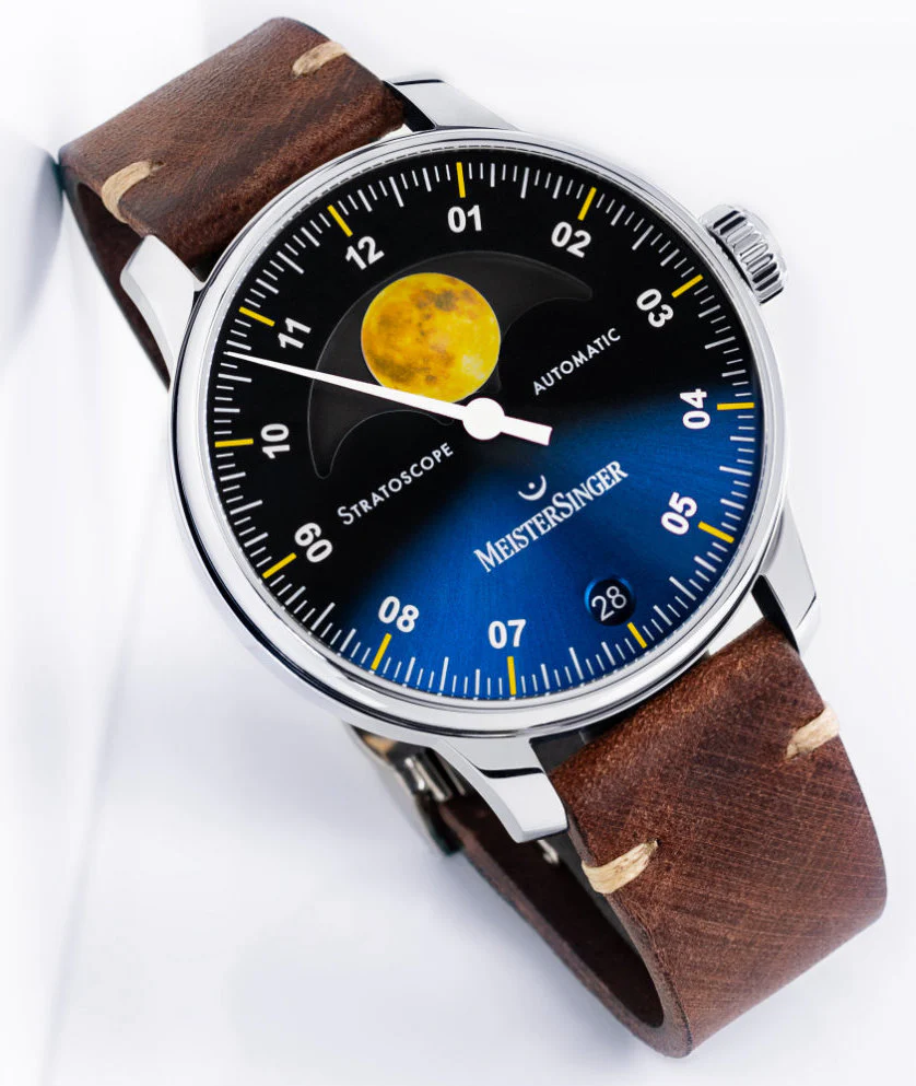 MeisterSinger Stratoscope Golden Moon Watch - Image 3