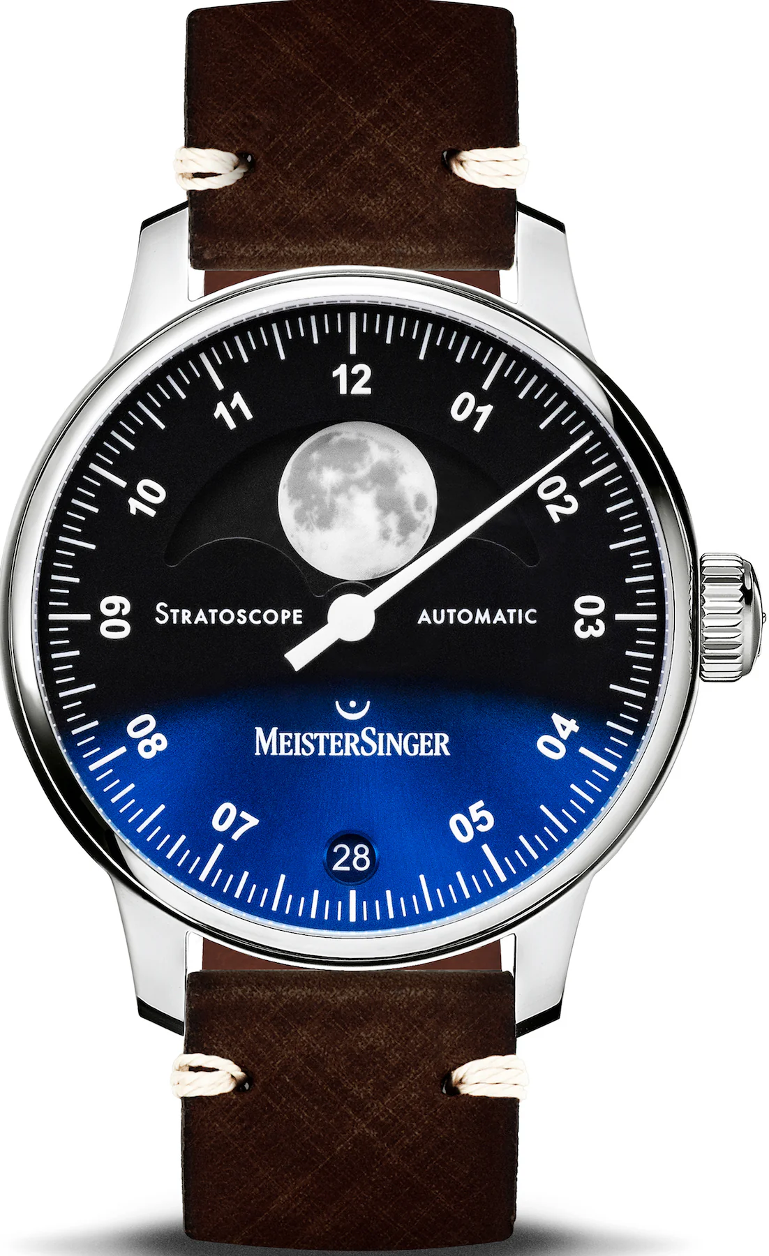 MeisterSinger Stratoscope Moon Phase Watch