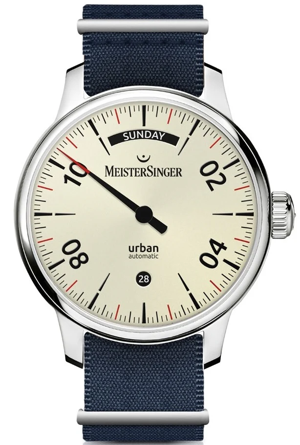 MeisterSinger Watch Urban Day Date Sand Grey