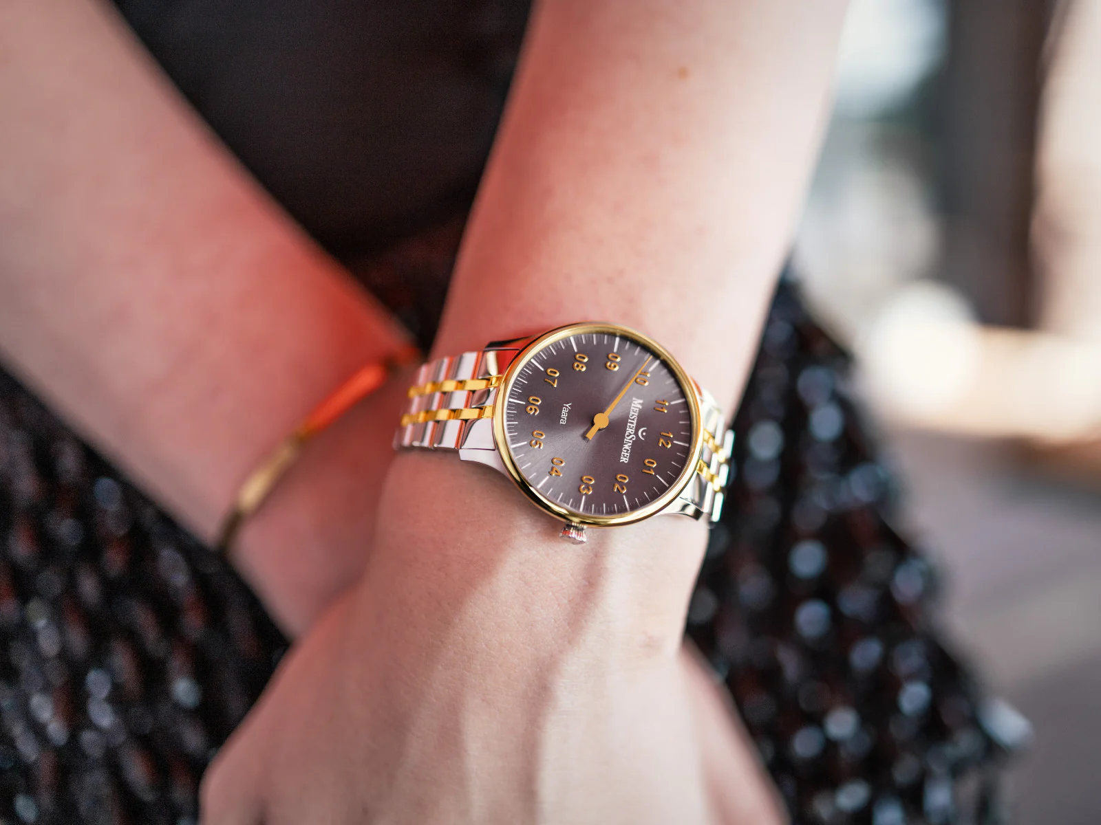 MeisterSinger Yaara Grey Gold Watch - Image 6