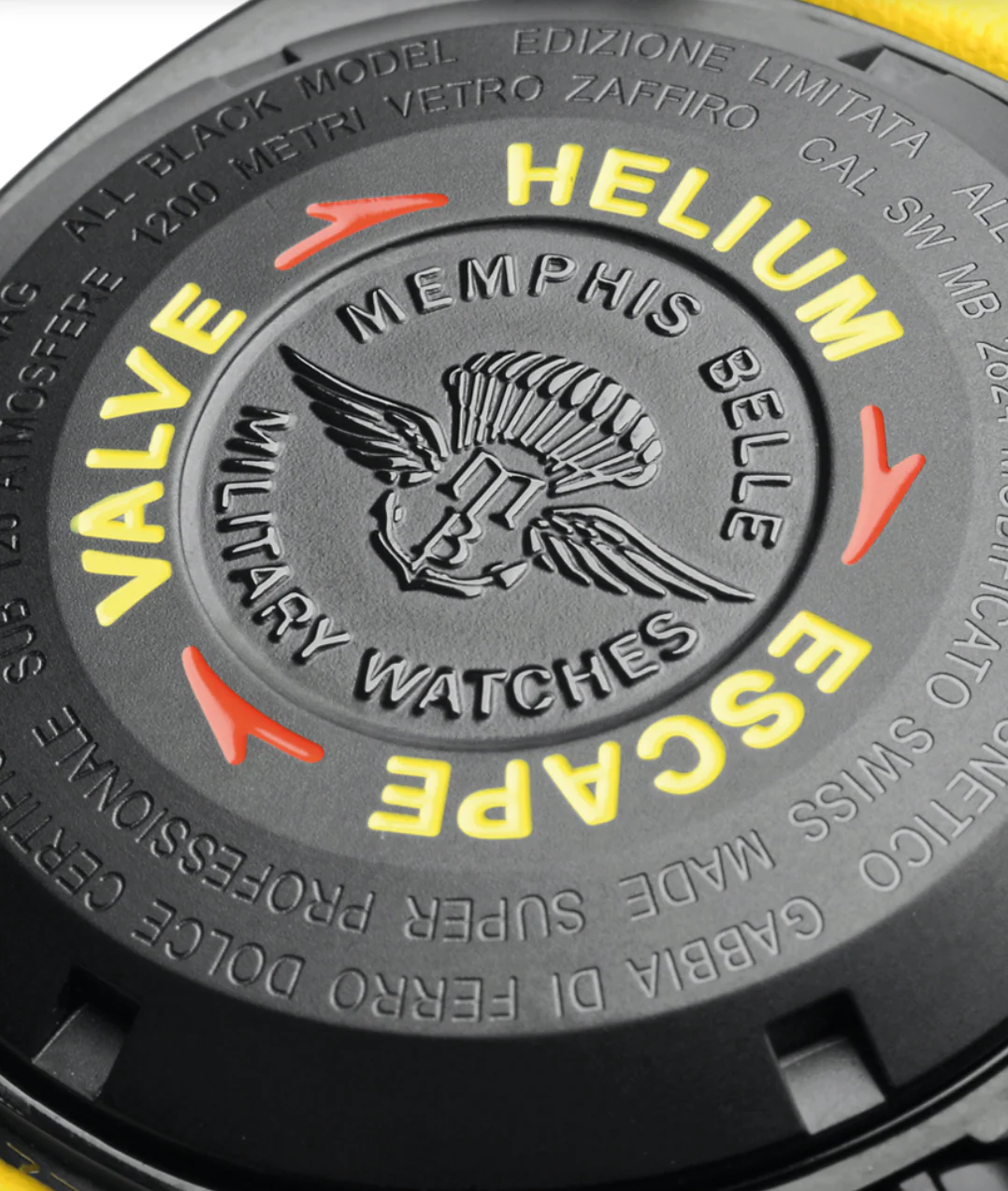 Memphis Belle Watch T1200 Super Professional Yellow - Image 3