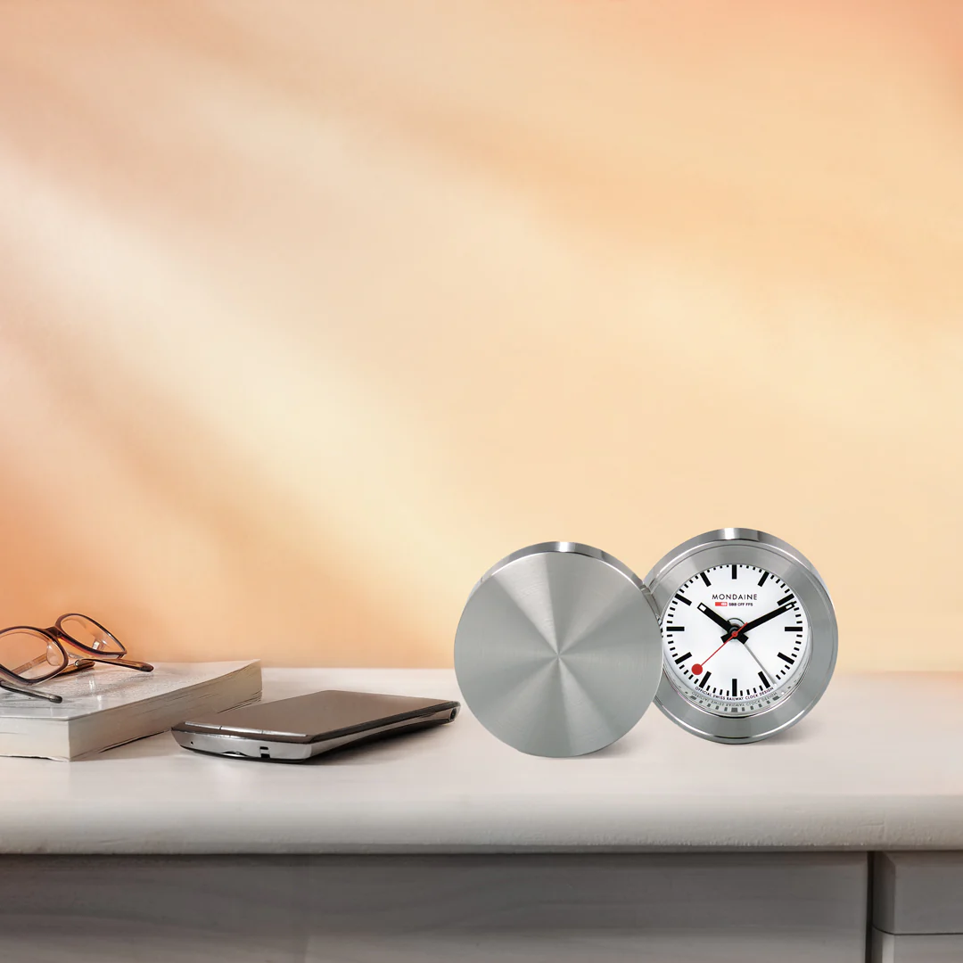 Mondaine Clock Table and Alarm Watch - Image 3