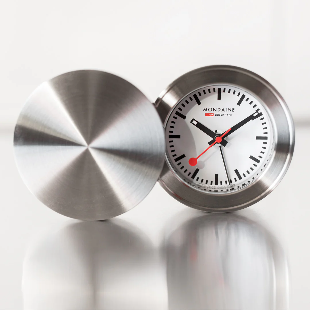 Mondaine Clock Table and Alarm Watch - Image 4