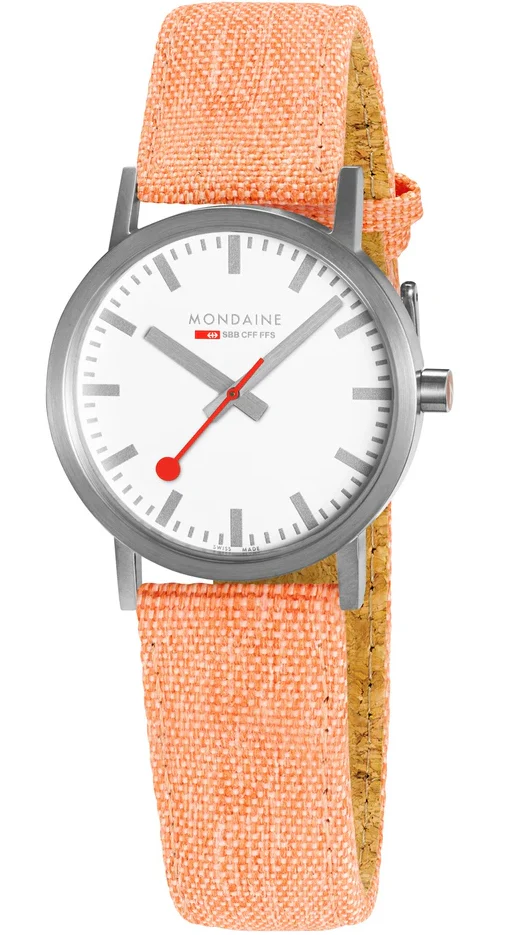 Mondaine Watch Classic 30mm Modern Orange - Image 2
