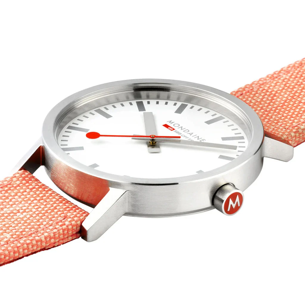 Mondaine Watch Classic 30mm Modern Orange - Image 3