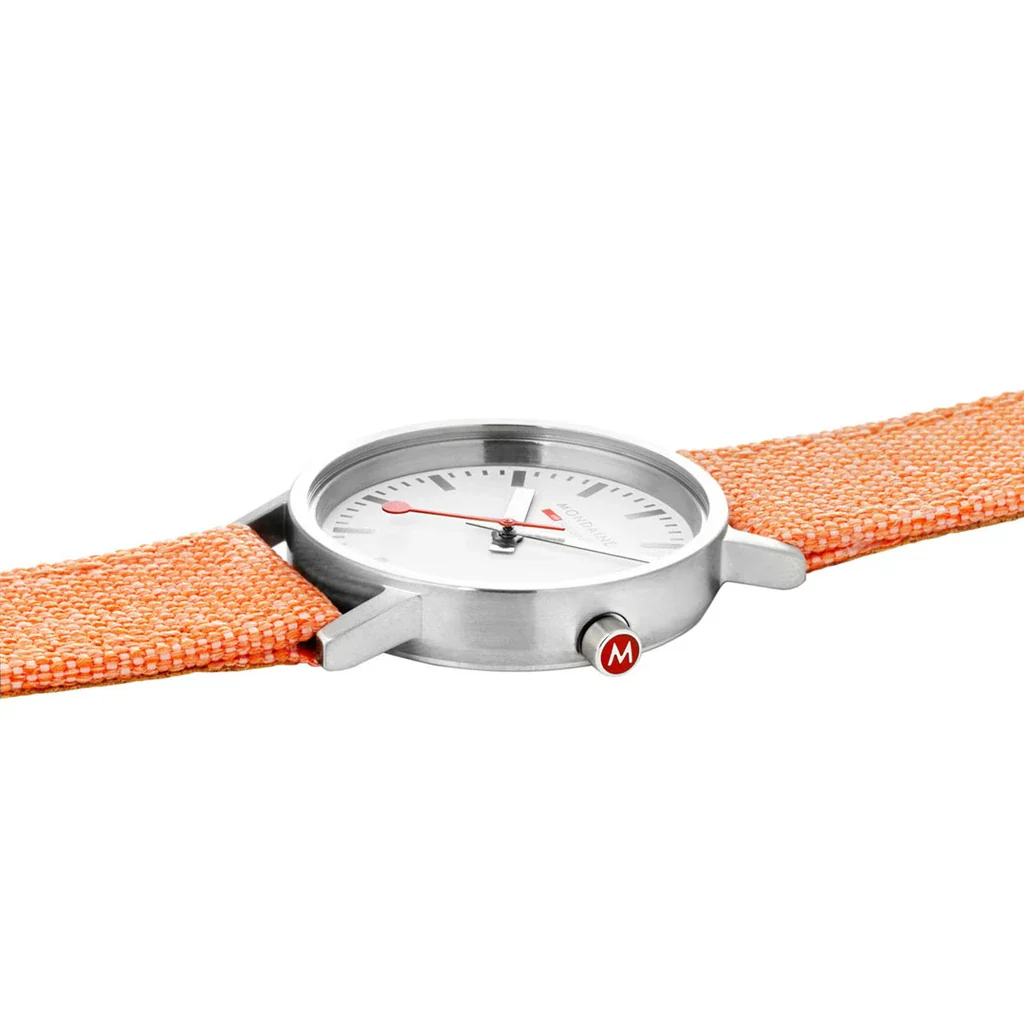 Mondaine Watch Classic 30mm Modern Orange - Image 4
