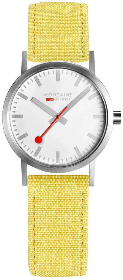 Mondaine Watch Classic 30mm Modern Yellow