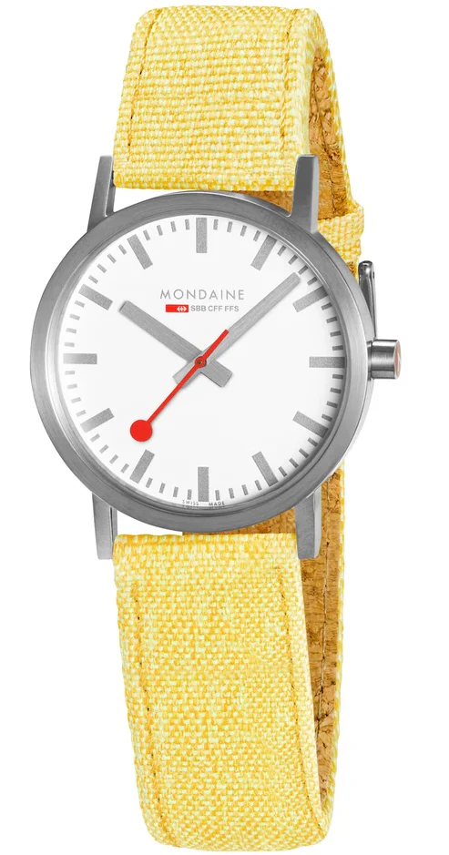 Mondaine Watch Classic 30mm Modern Yellow - Image 2