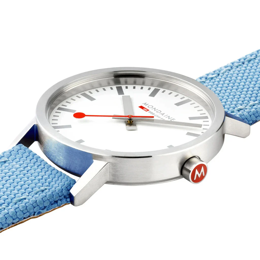Mondaine Classic 40mm Modern Blue D - Image 3