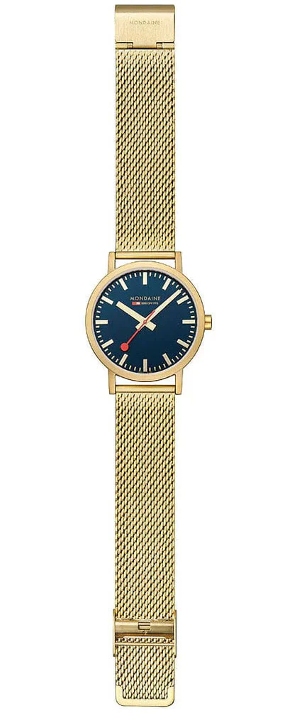 Mondaine Classic Deep Ocean Blue Watch - Image 4