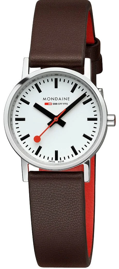 Mondaine Classic Vegan Grape Leather Watch