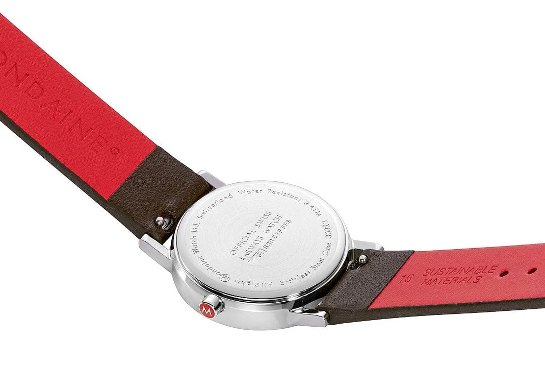 Mondaine Classic Vegan Grape Leather Watch - Image 5