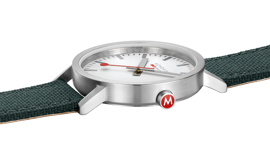 Mondaine Classic Park Green Textile Watch - Image 4