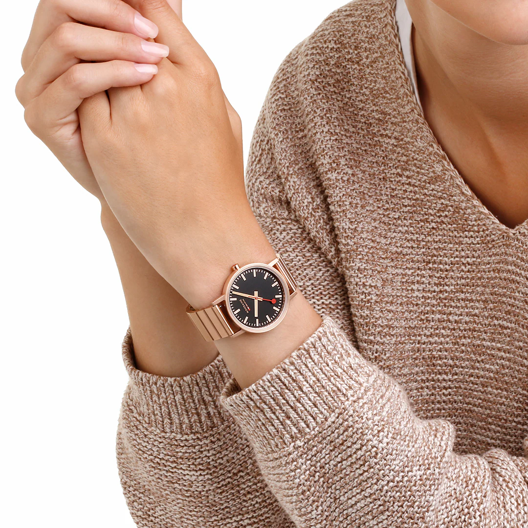 Mondaine Classic Rose Gold Watch - Image 7