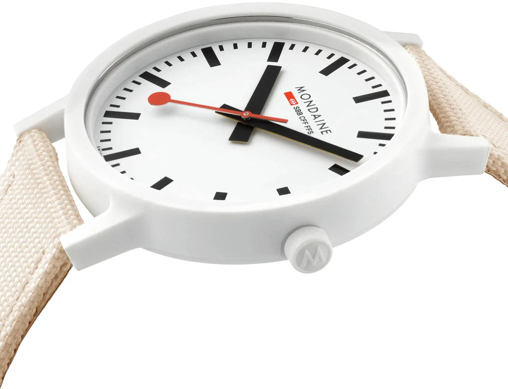 Mondaine Essence White Unisex Watch - Image 3