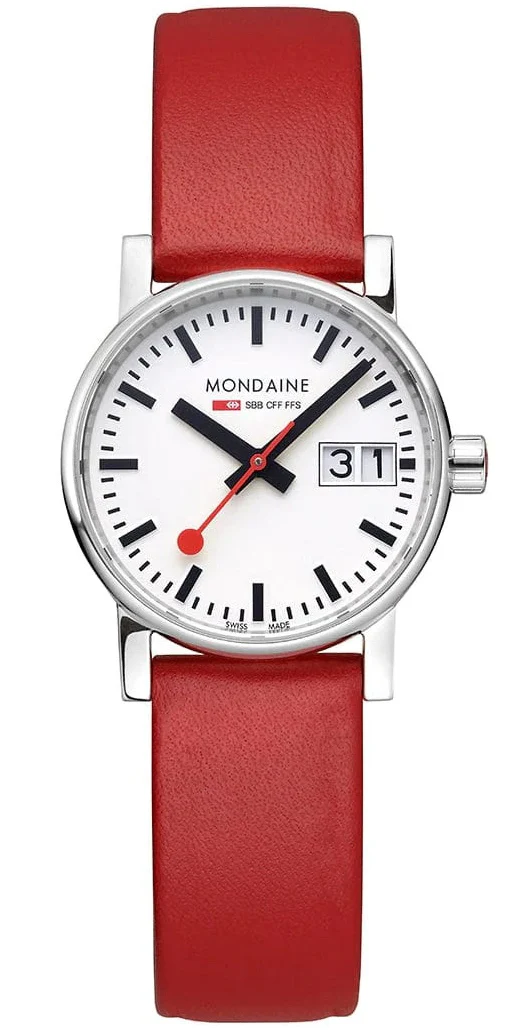 Mondaine Evo2 30mm Grape Leather Watch - Image 2