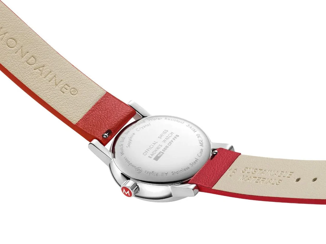 Mondaine Evo2 30mm Grape Leather Watch - Image 4