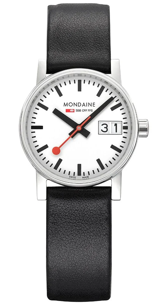 Mondaine Evo2 30mm Grape Leather Watch - Image 2