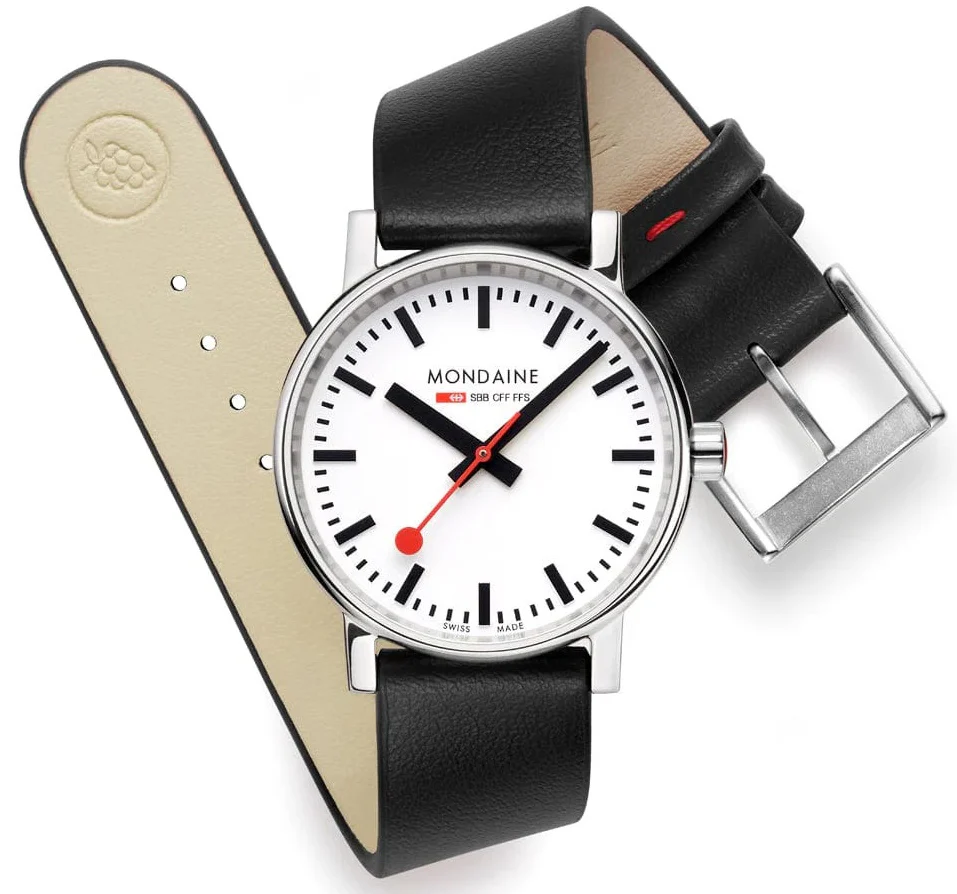 Mondaine Evo2 35 mm Grape Leather Watch - Image 2