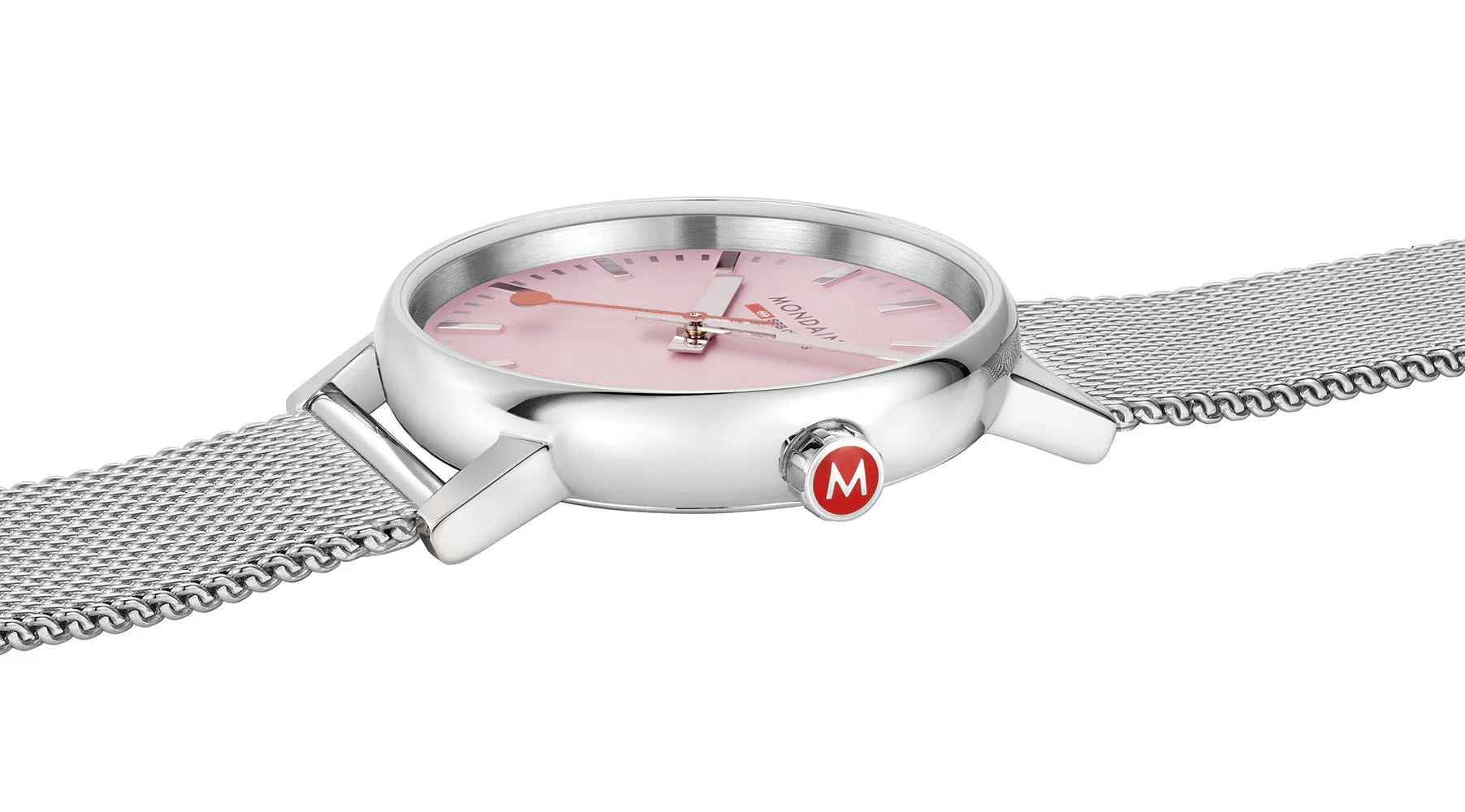 Mondaine Evo2 Sunrise 35mm Pink Watch - Image 3