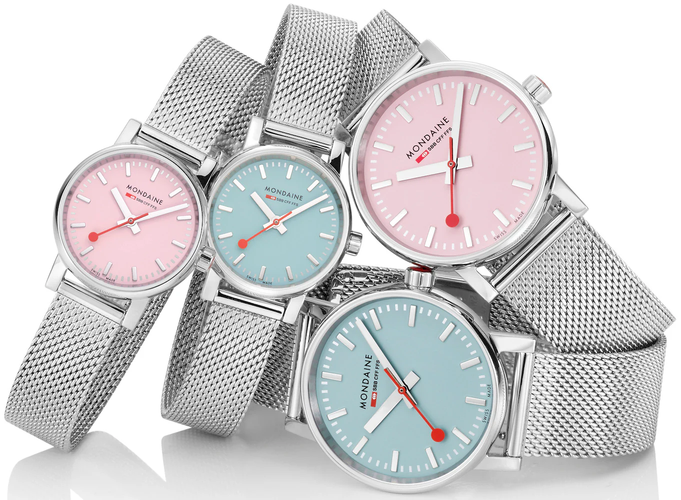 Mondaine Evo2 Sunrise 35mm Pink Watch - Image 5