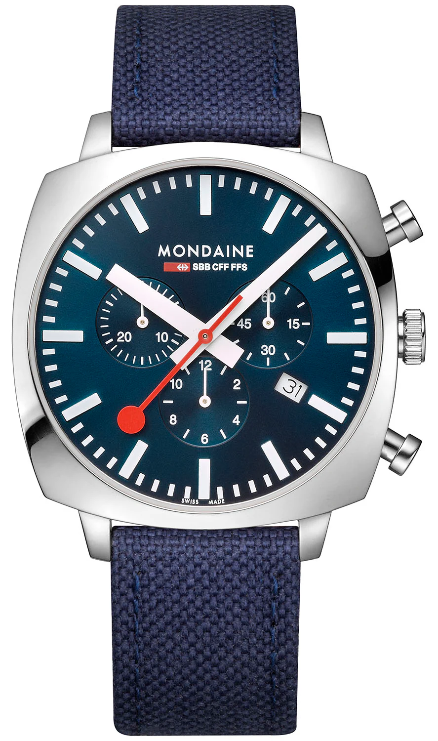 Mondaine Official Swiss Railways Cushion Set Watch - Image 4