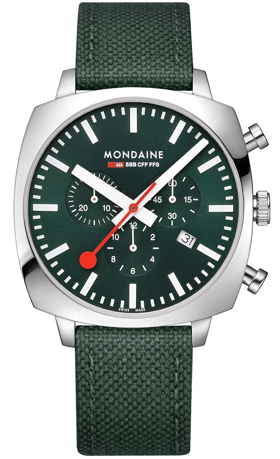 Mondaine Official Swiss Railways Cushion Set Watch - Image 7