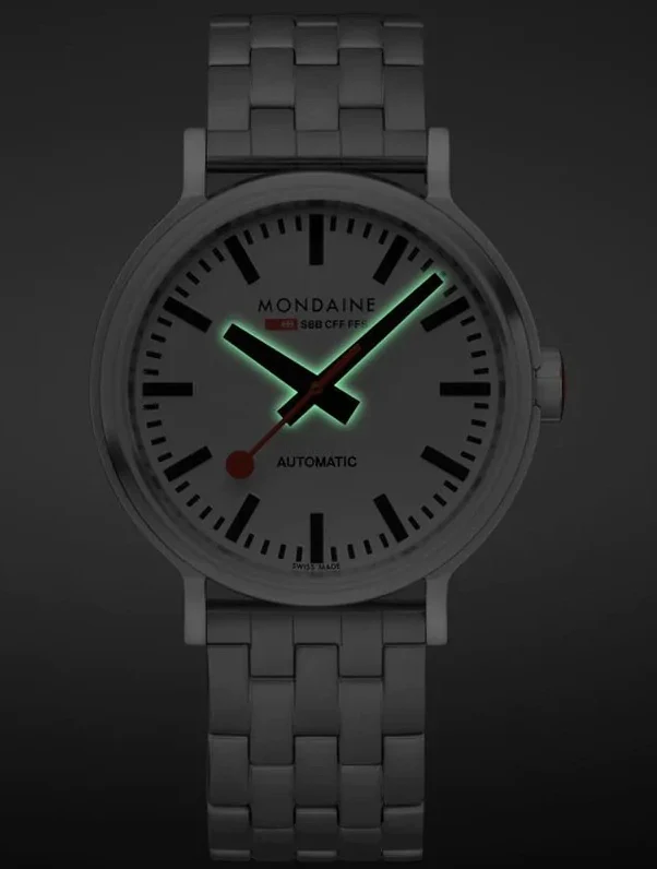 Mondaine The Original Automatic BackLight Bracelet Watch - Image 3