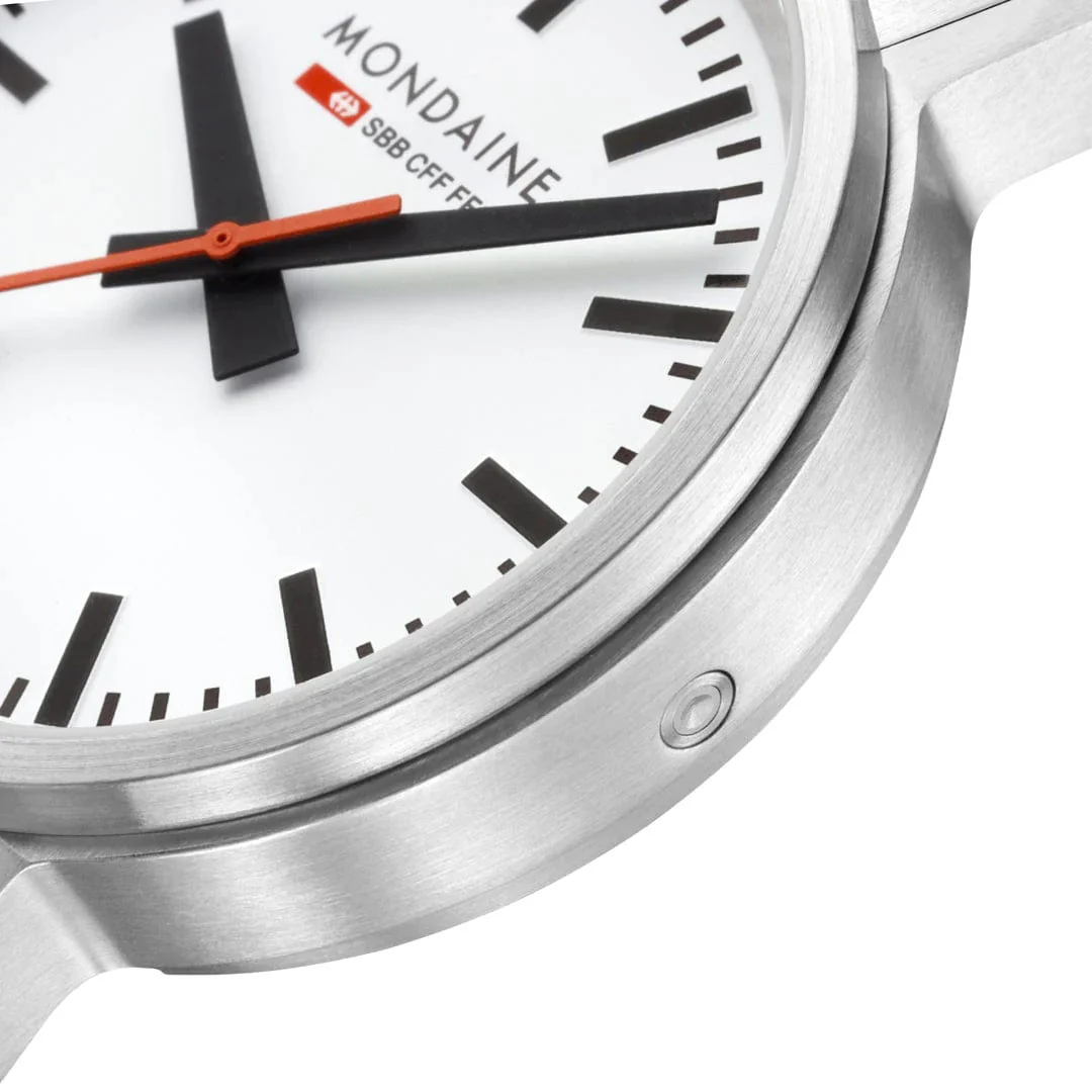 Mondaine SBB Stop2Go BackLight White Watch - Image 5